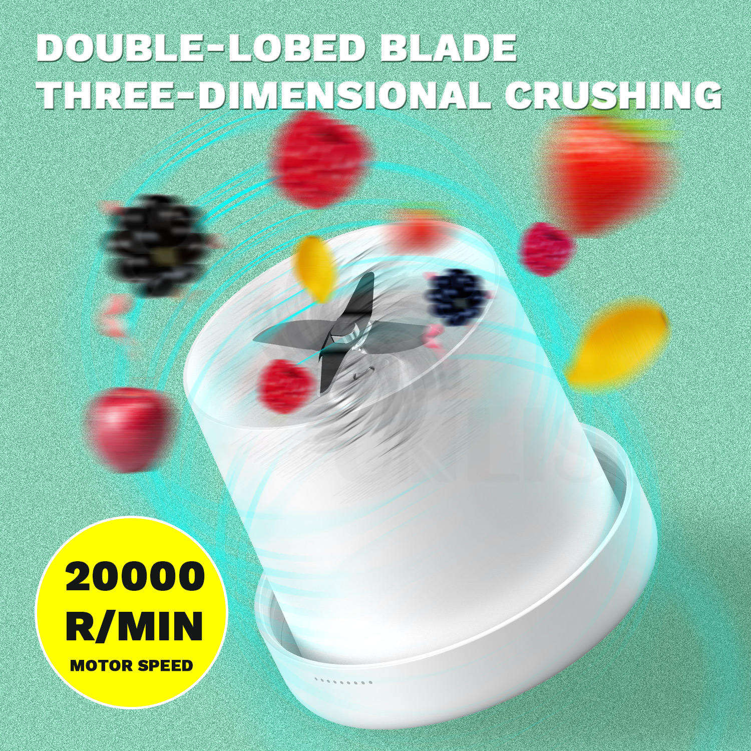 Portable Mini Personal Blender Bottle USB Rechargeable Juicer Cup Smoothie Maker